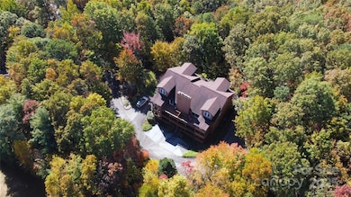 Overhead view of building and surroundings