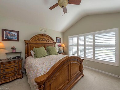 Master bedroom with Vaulted ceilings