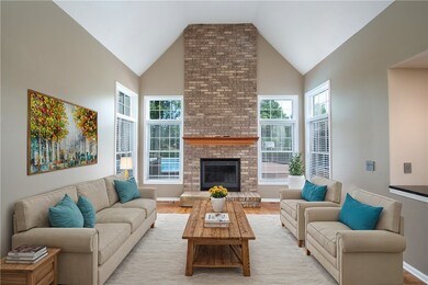 Virtually staged great room