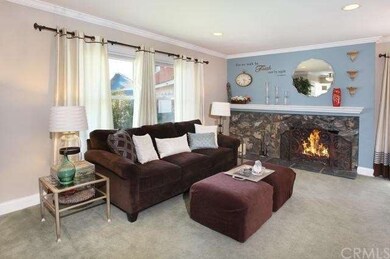 Spacious Living room with fireplace.