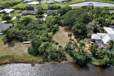 Aerial view of lot from lakeside