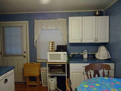 Kitchen. Door to new back porch.