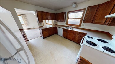 Kitchen open to dining room