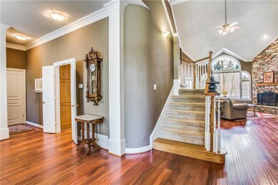 View from the entry of the staircase and the famil