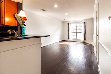 Looking from dining area to huge living area with