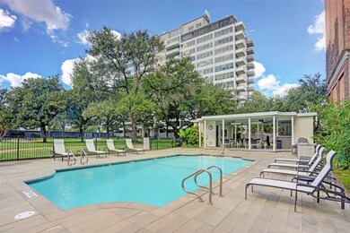 Pool area is tucked away next to pavilion and caba