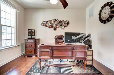 Nice, bright office with French doors