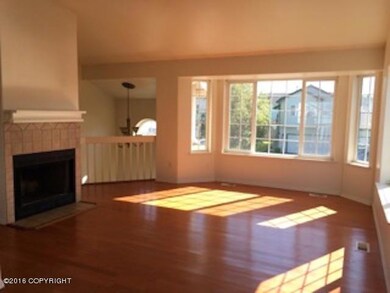 Living room and fireplace