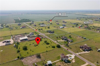Aerial view of property's location with rural landscape