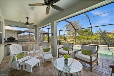 View of patio featuring area for grilling, ceiling