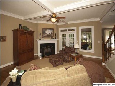 Cozy den with fireplace