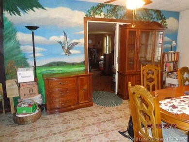 This large dining room has room for dining table, 