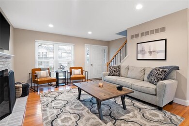 Family Room with Hardwood Floors