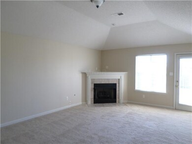Large Great Room with fireplace, vaulted ceiling, 