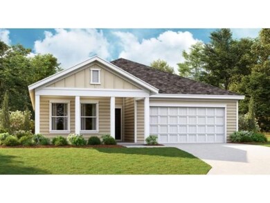 View of front of property with a front yard and a 