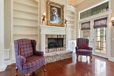 Living Room - Gas Brick Fireplace with Built-Ins, 