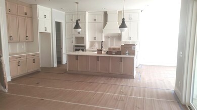 View from great room to kitchen