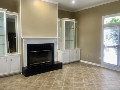 Spacious Den with Fireplace