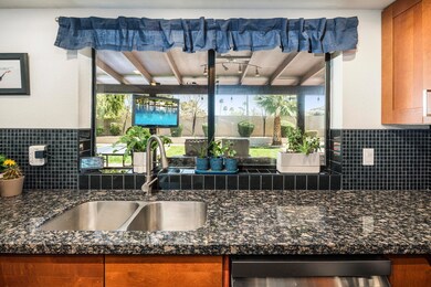 Kitchen View to Backyard