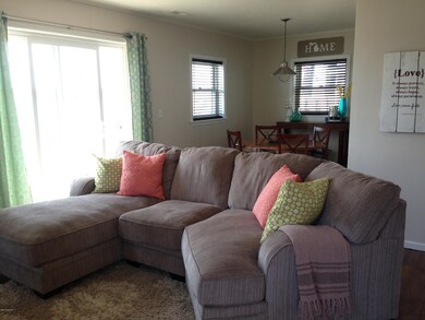 Living room into the dining room