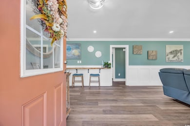 Interior space featuring light hardwood / wood-sty