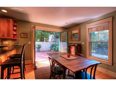 Dining Area. Light filled with french doors leadin