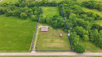Aerial view of property's location with property b