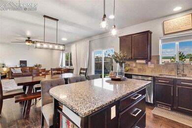 Kitchen with granite counters, stainless appliance