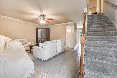 Newly carpeted stairway