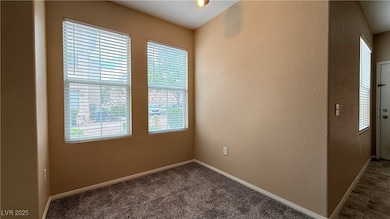 Empty room with plenty of natural light and a text