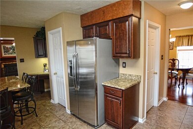 The heart of the home is the kitchen at the back o