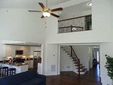 Open overlook from the upper level hallway