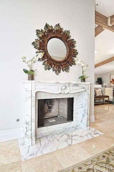Living Room Marble Fireplace