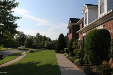 View of winding & sidewalked avenue