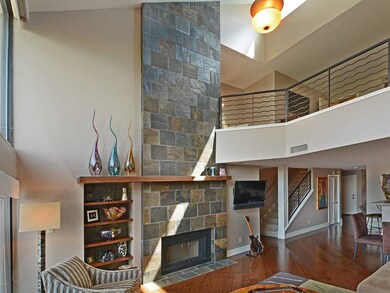 A focal point of the living Room is the fireplace 