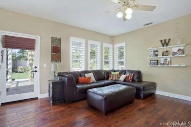 Lovely family room leading to the backyard