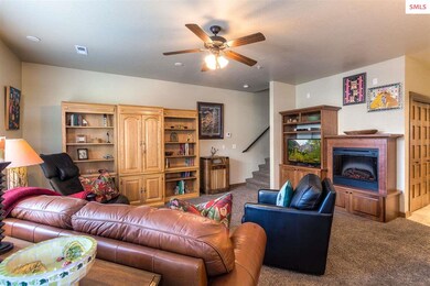 Open plan living dining and kitchen area with buil
