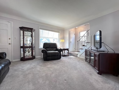 View of carpeted living room