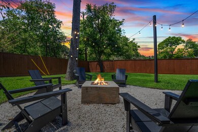 Inground firepit with circular seating area and ac