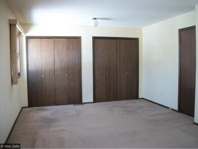 Large master bedroom with double closets.