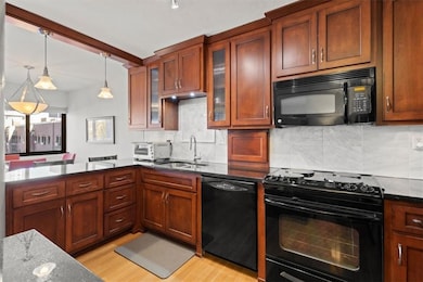 Updated kitchen with granite counter tops