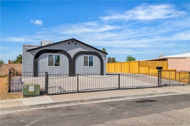 View of front of house with a fenced front yard an