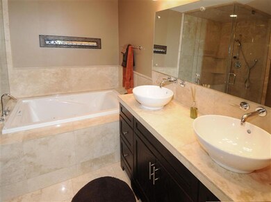Elegant master bath with jacuzzi tub and