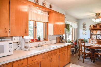 The kitchen opens to the dinette.