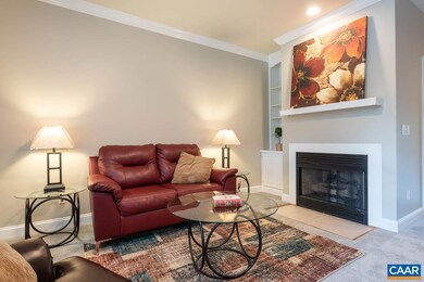 Gas fireplace and built in bookcase