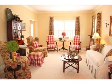 The family room, located at the front of the home,
