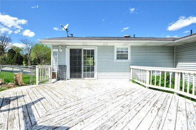 The back deck with access to the dining room
