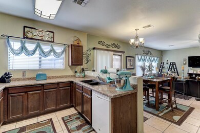 Kitchen overlooking Family Room