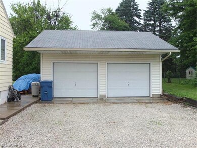Oversized 2 car garage.