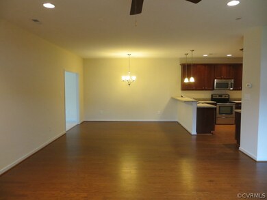 View from front door; sought after open floor plan